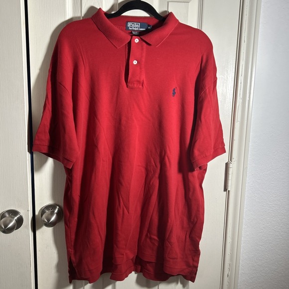 Polo‎ Ralph Lauren Classic Polo Red 100% Cotton Men's XL - Picture 1 of 6